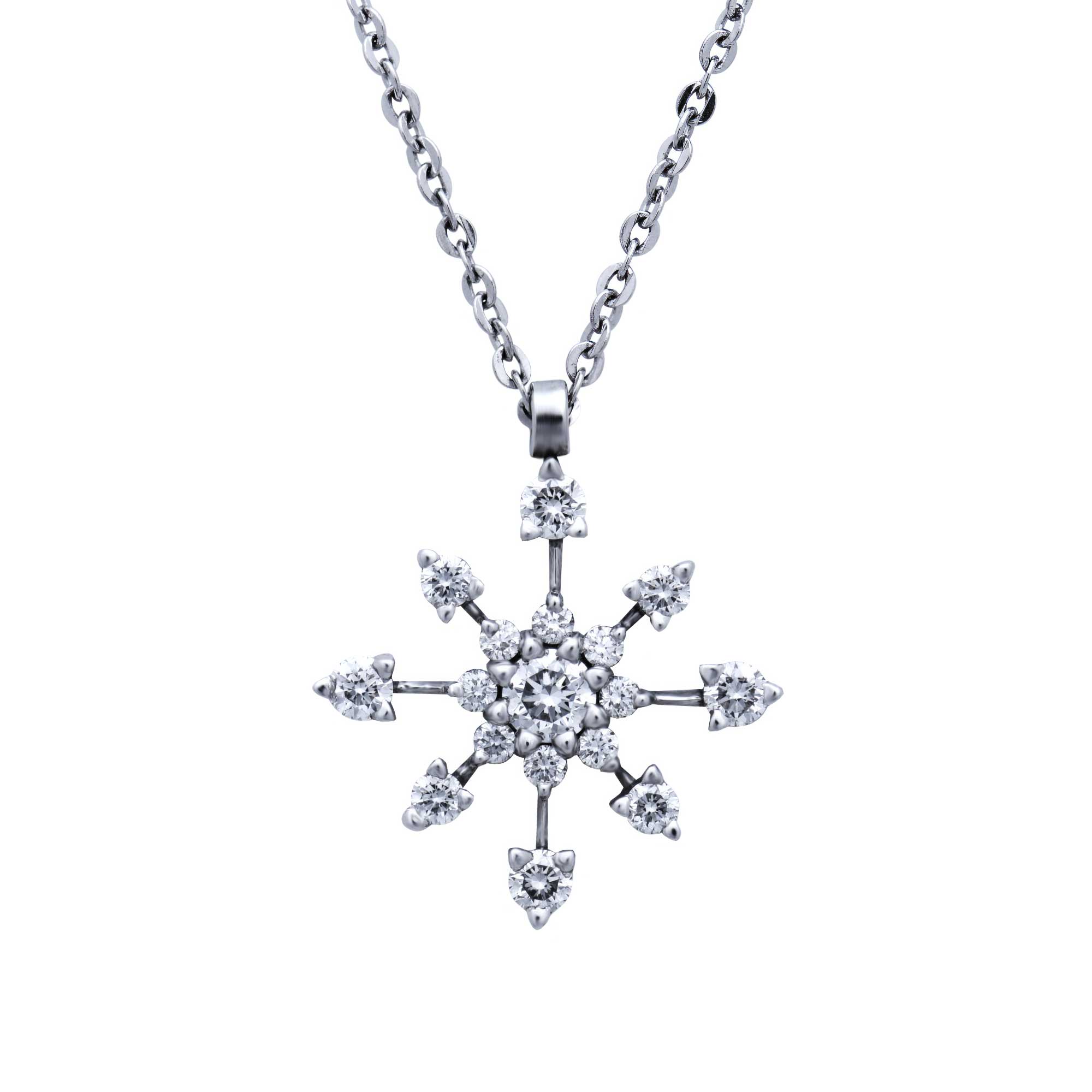 Snowflakes Windstar Diamond Necklace