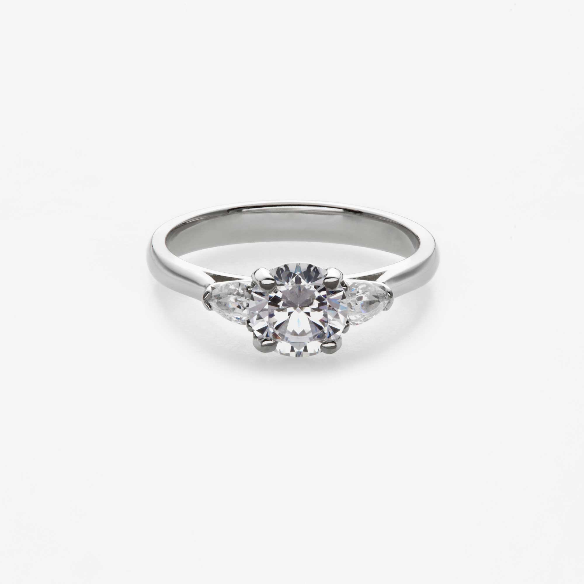 3 stone diamond engagement ring