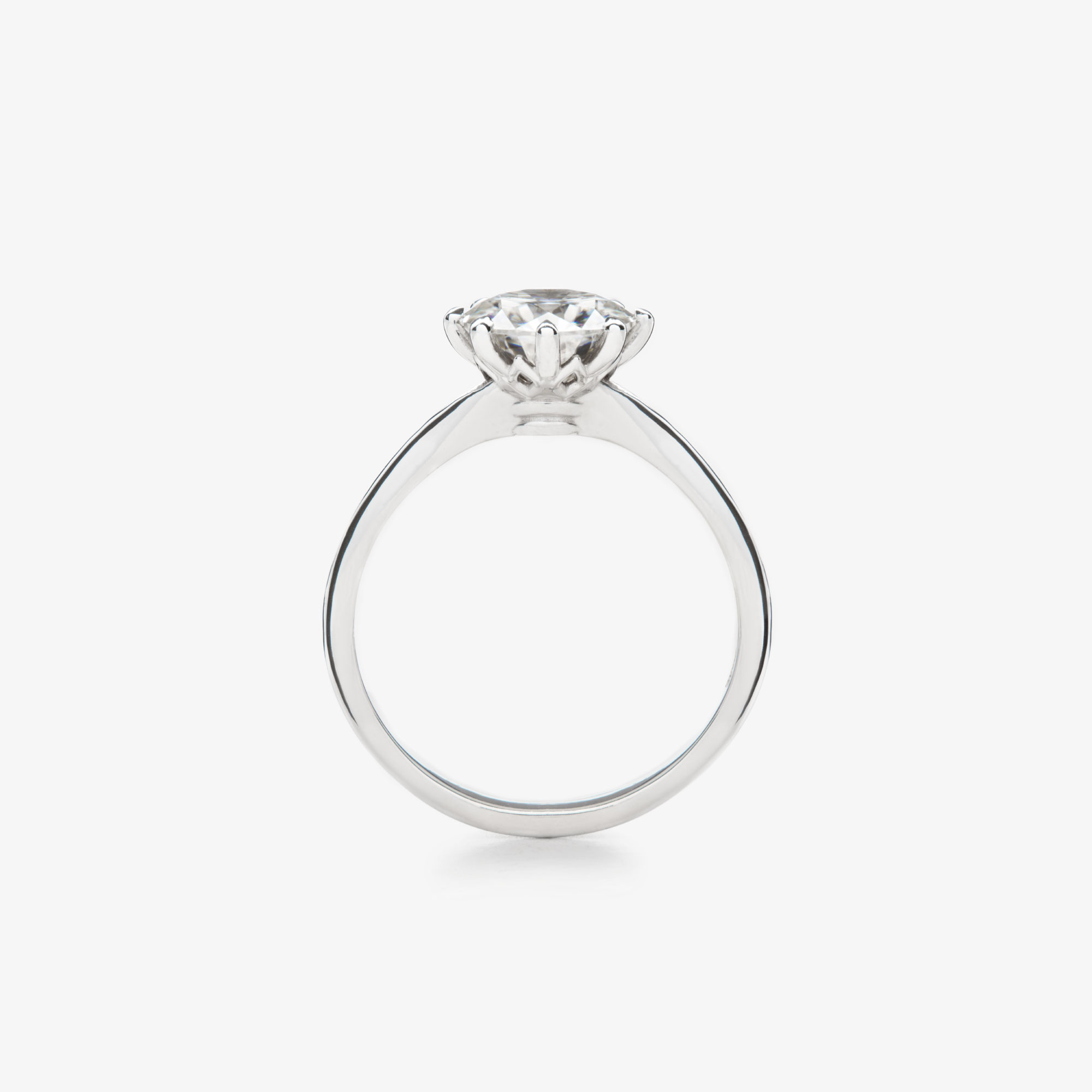 8 prong solitaire engagement ring alt view