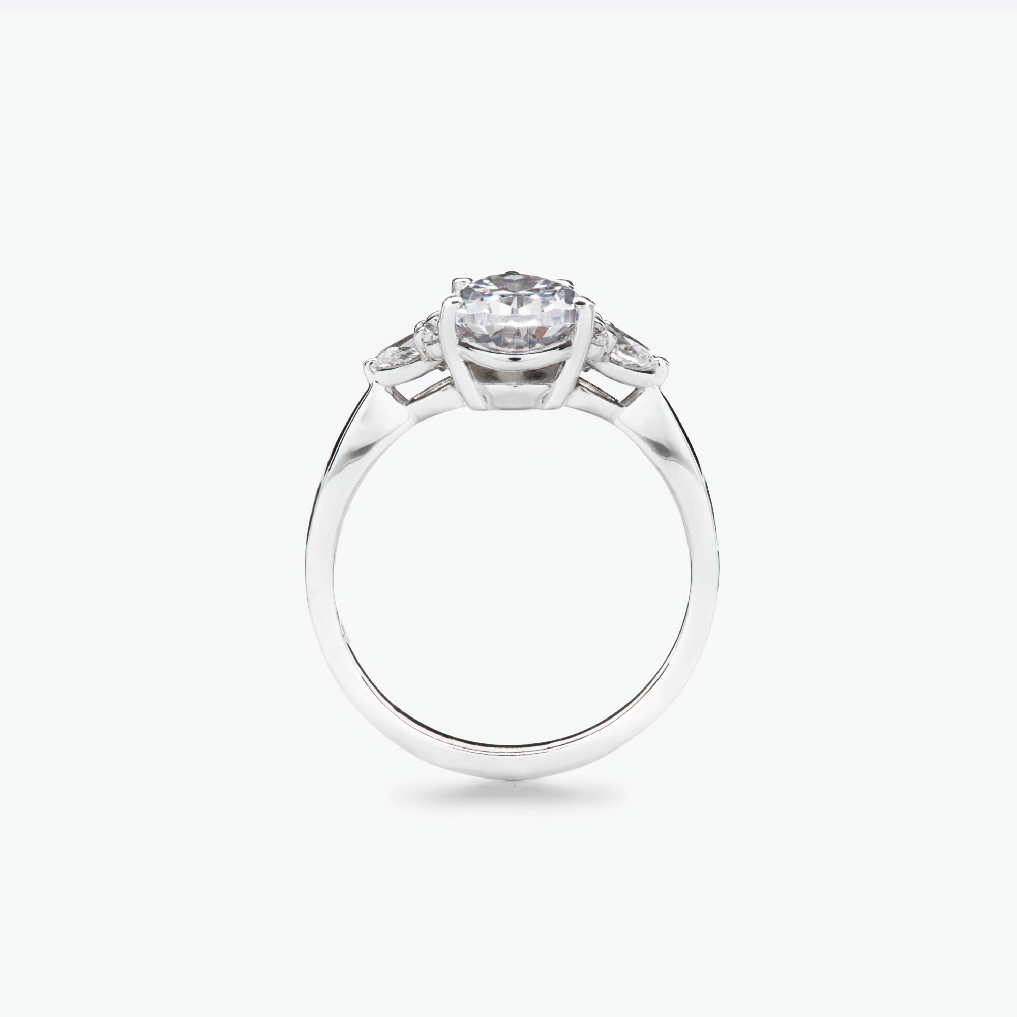 pear shape classic with pave accents in a streamlined band christopher duquet fine jewelry