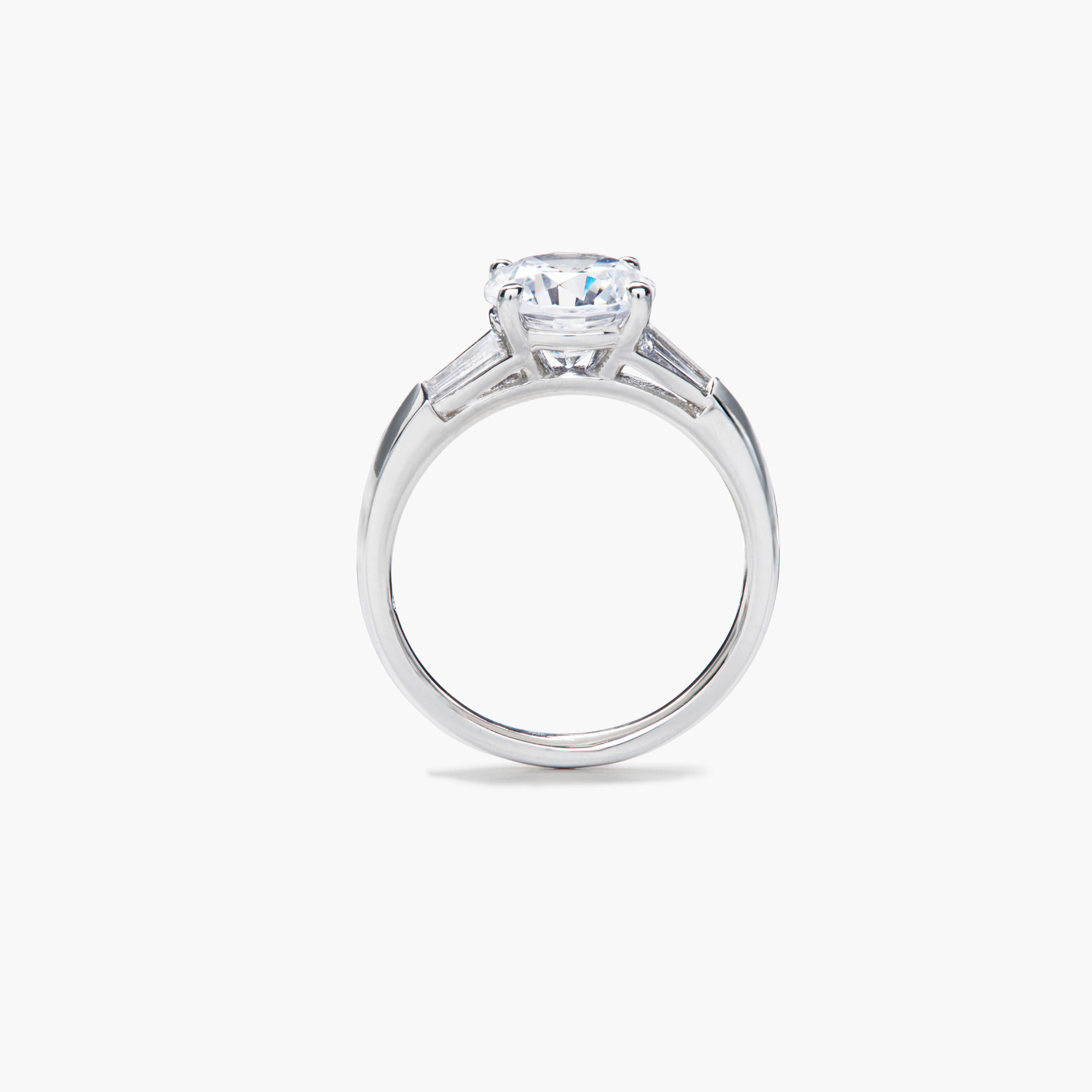 round diamond double baguette engagement ring alt view