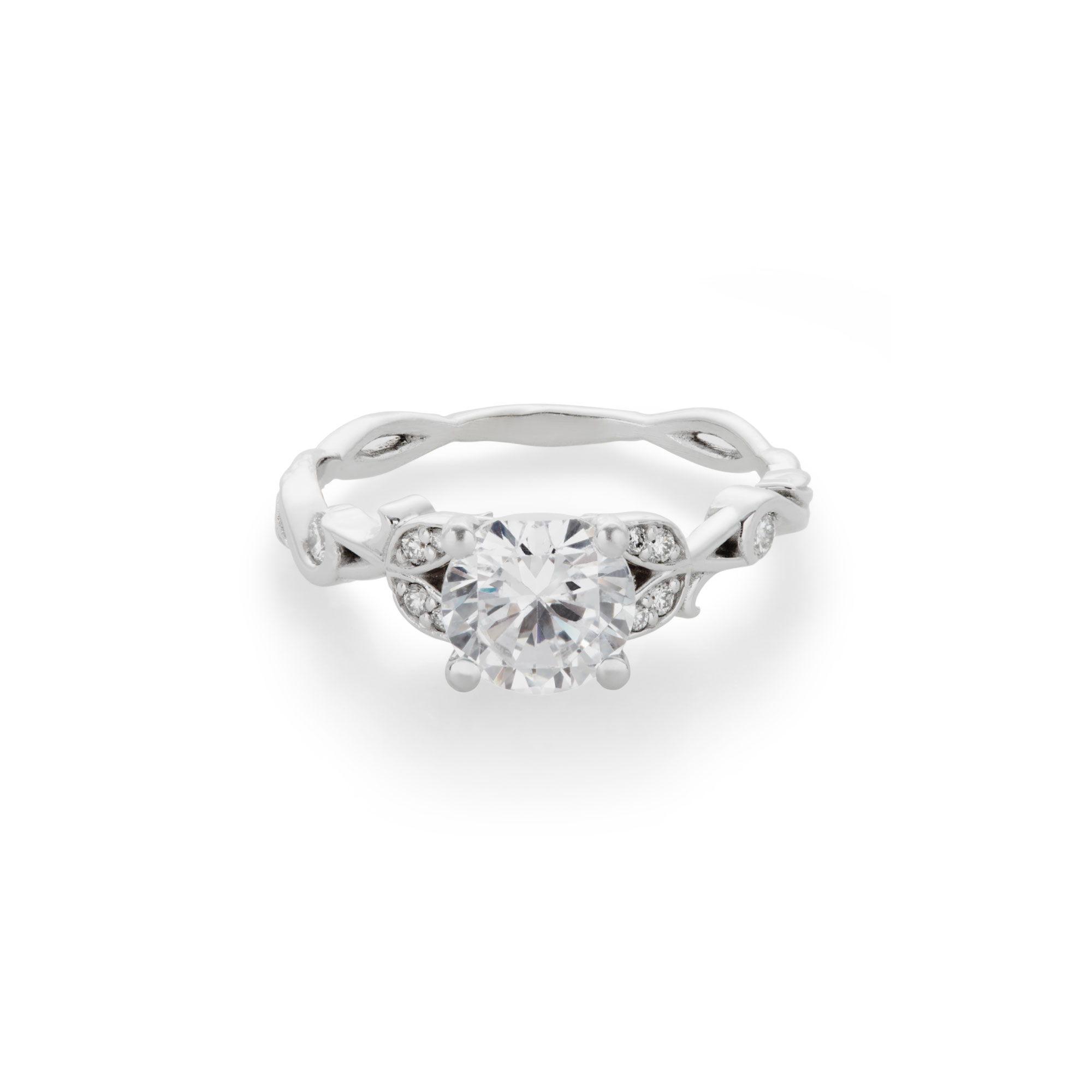 secret garden style diamond engagement ring