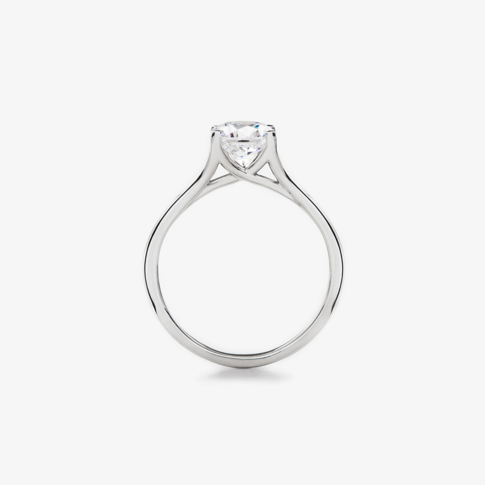 split shank diamond solitaire engagement ring alt view