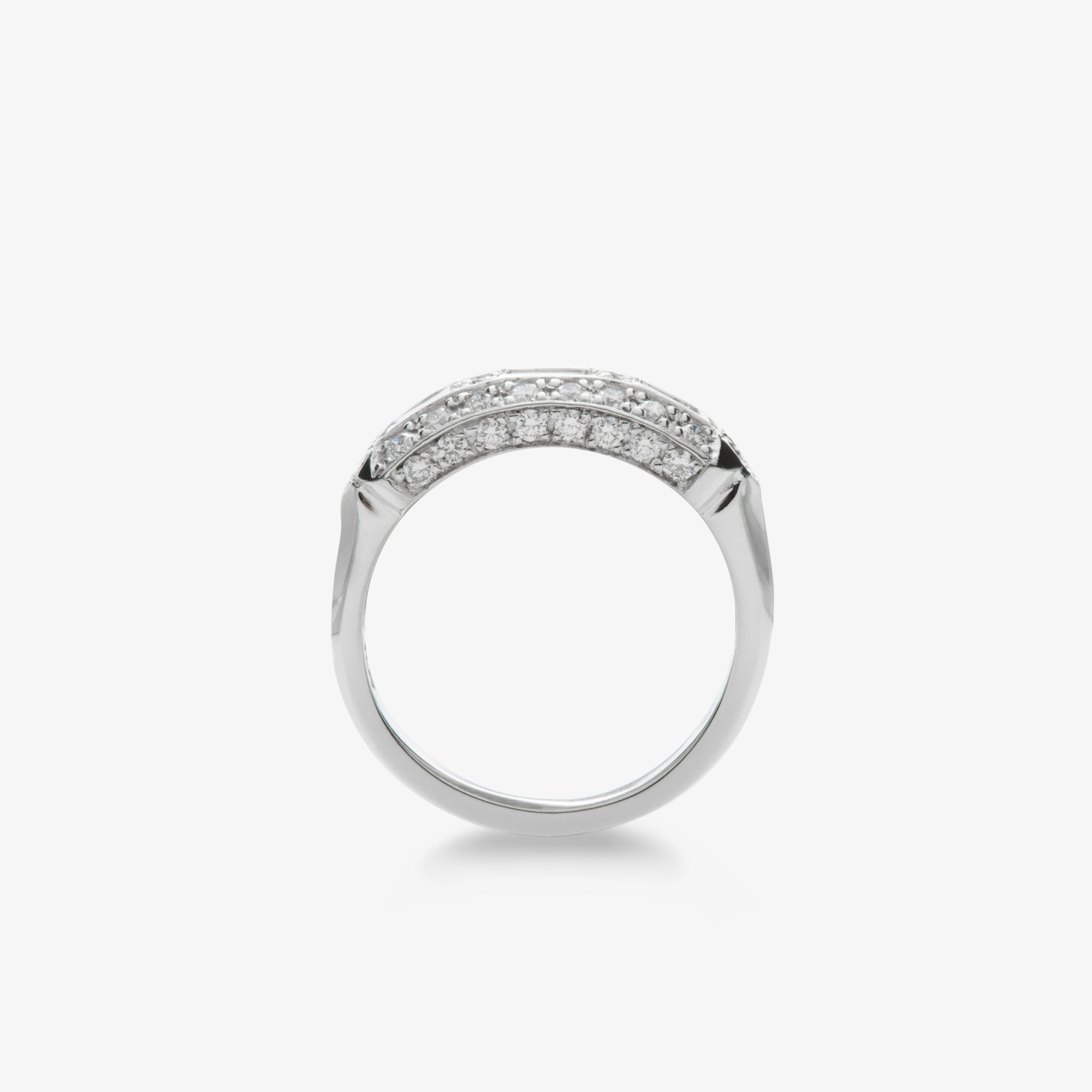 vintage style diamond saddle ring alt view