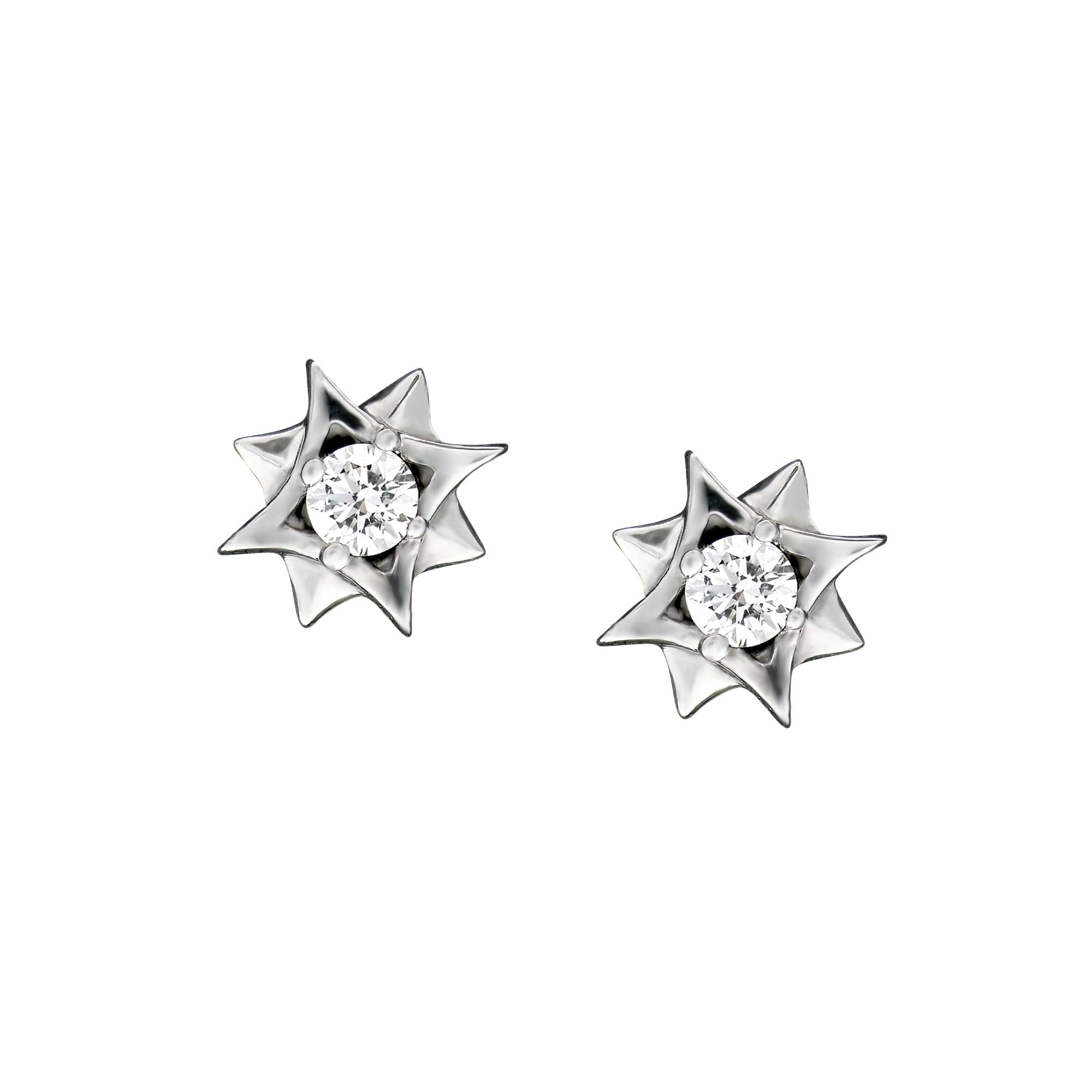 Prairie Blossom White Gold Studs