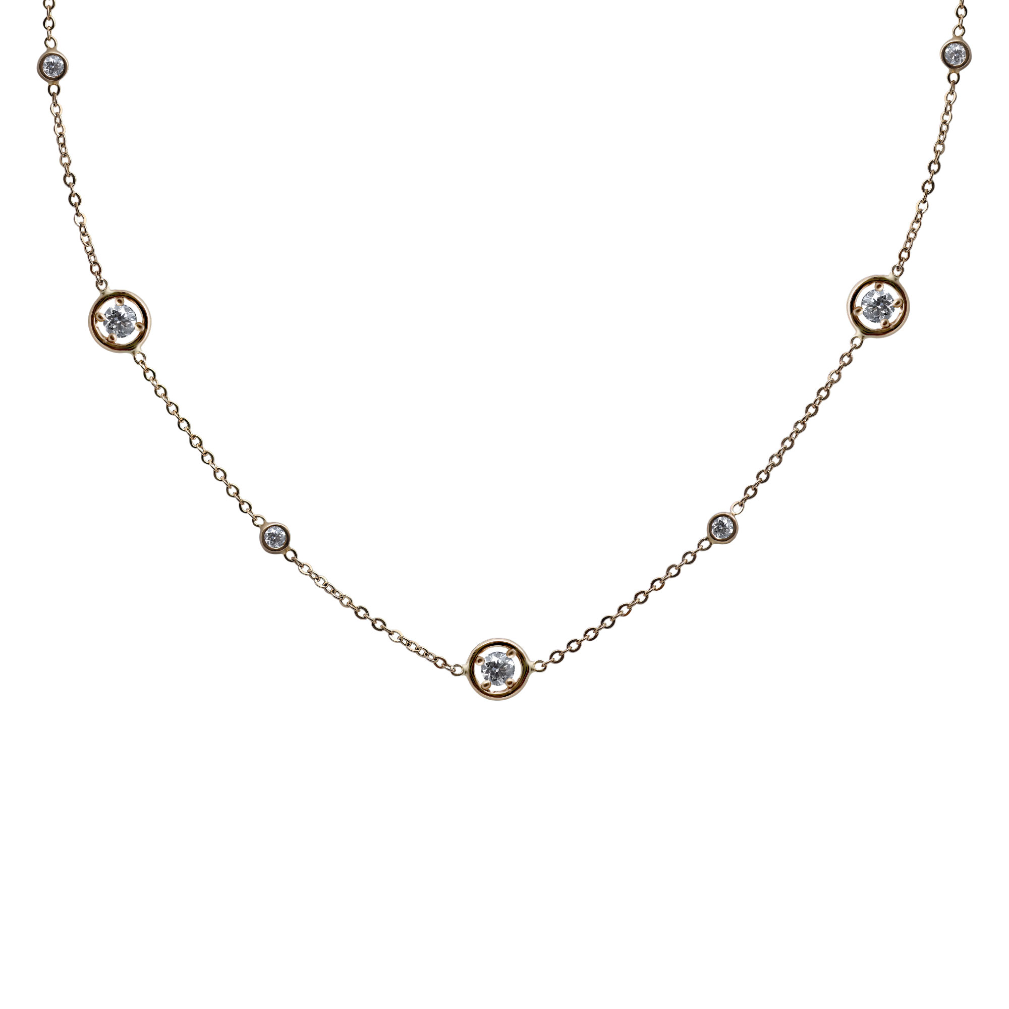 Diamond Station Necklace