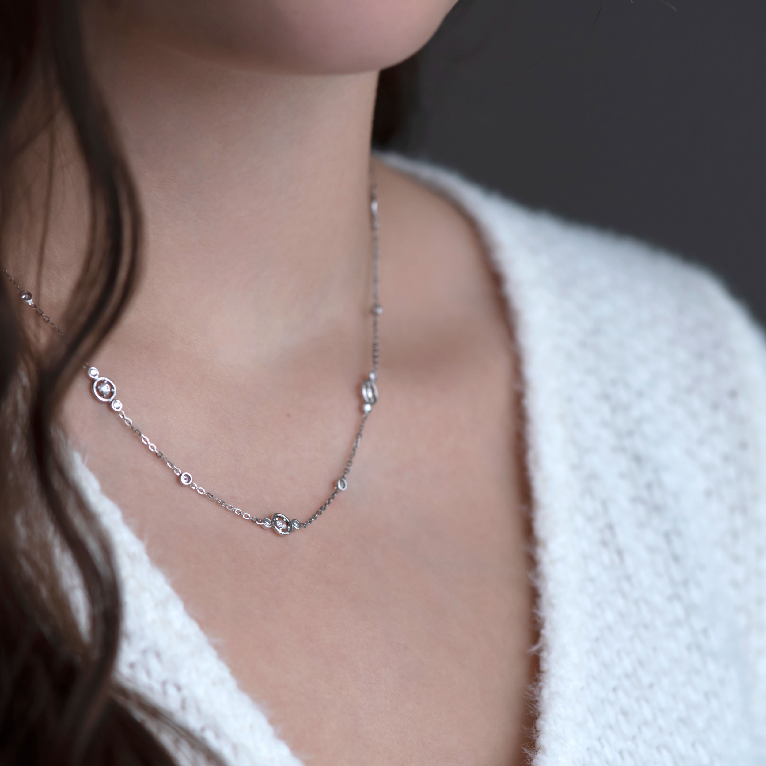 Diamond Station Necklace