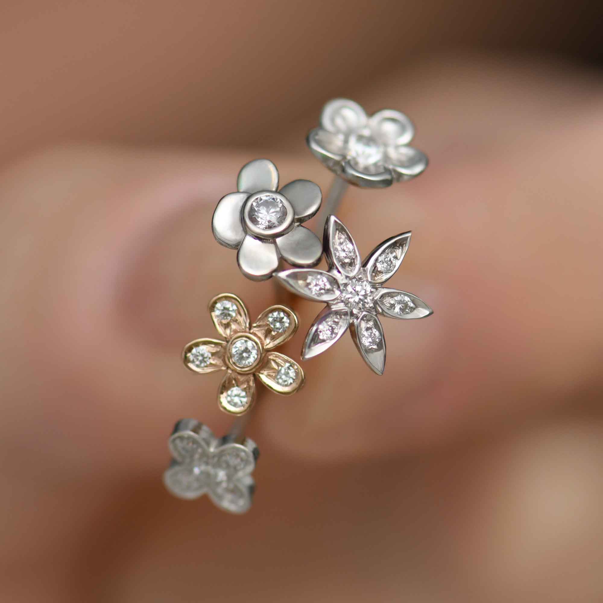 Little Diamond Earring Bouquet