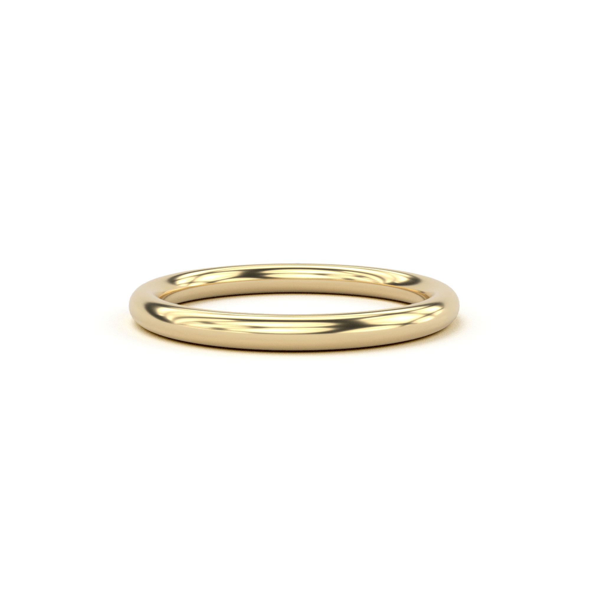 Classic Domed Band Yellow Gold