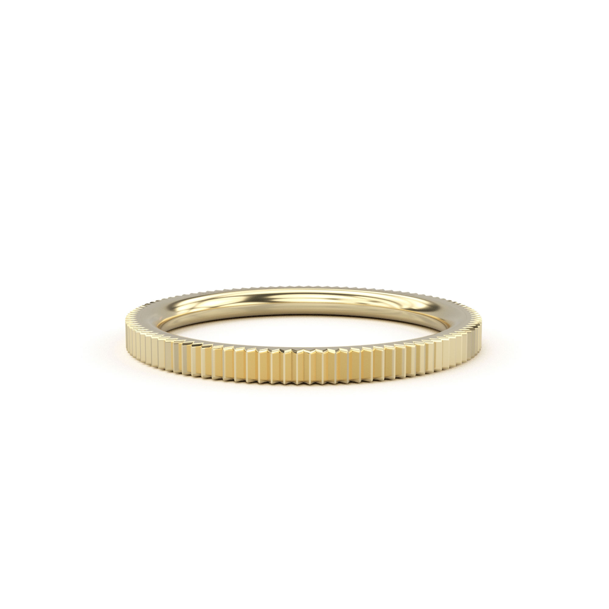 Coin Edge Band Yellow Gold