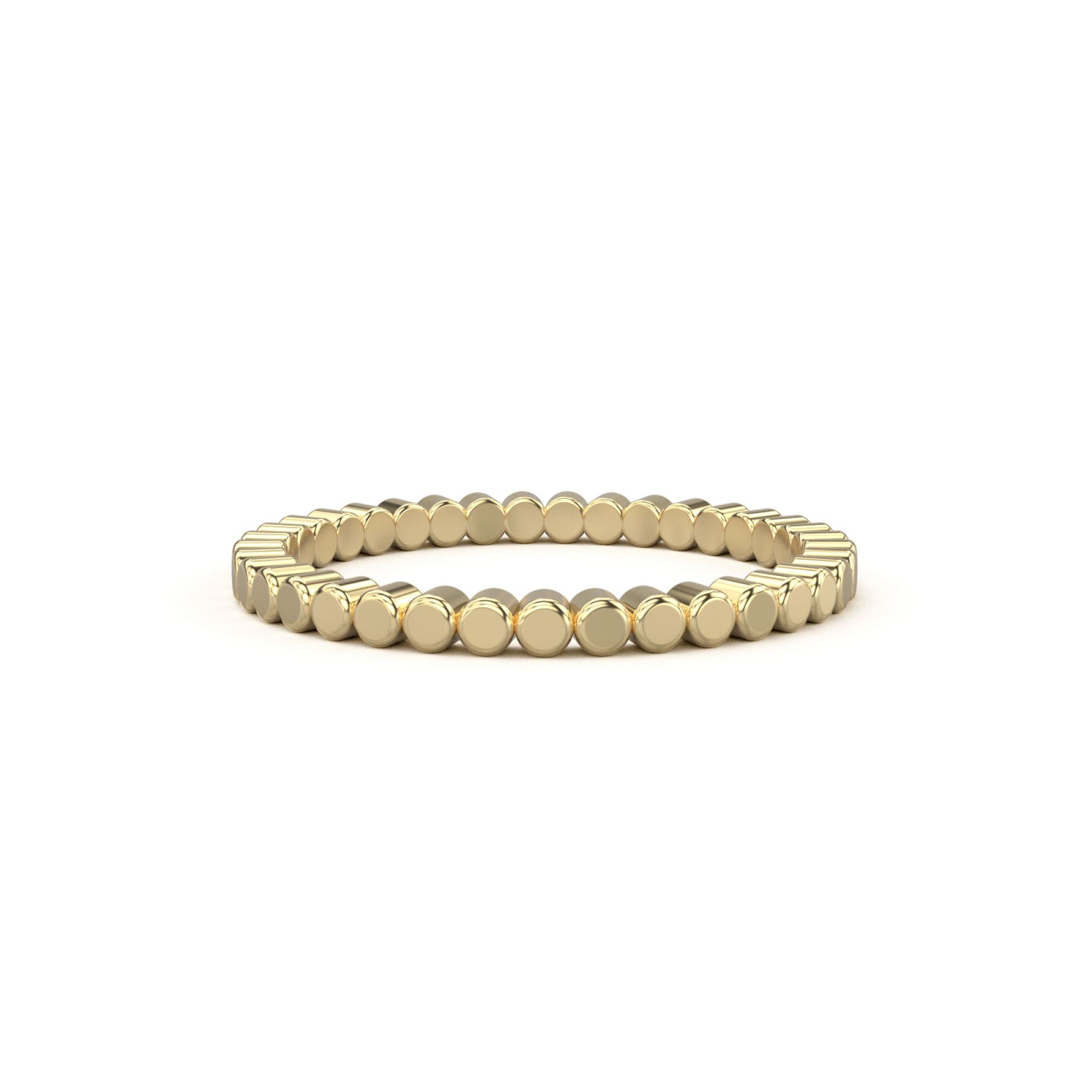 Dot Pattern Band Yellow Gold