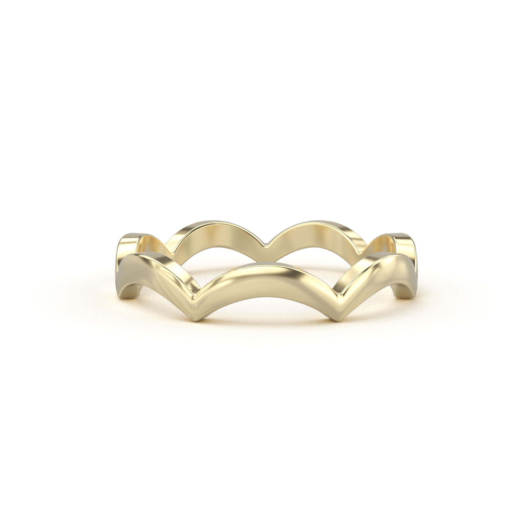 Scalloped Band Yellow Gold