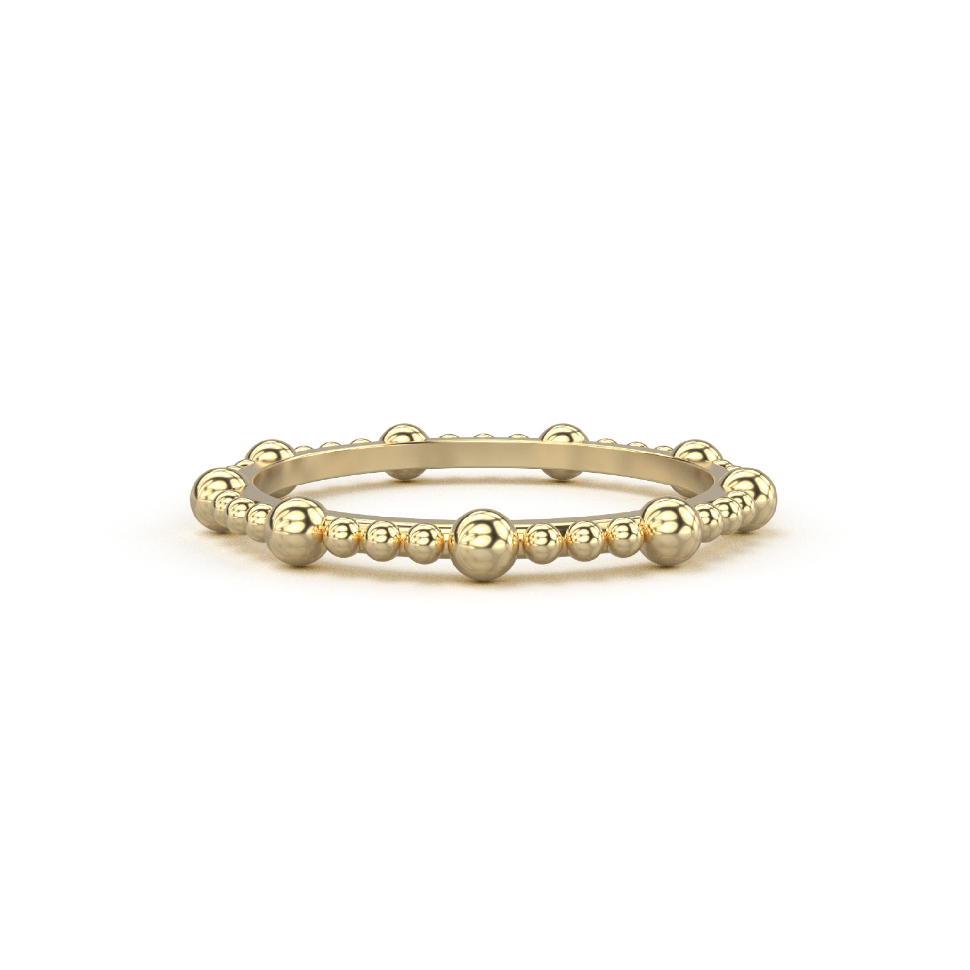 Symmetrical Dewdrop Band Yellow Gold