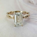 Emerald cut diamond twist