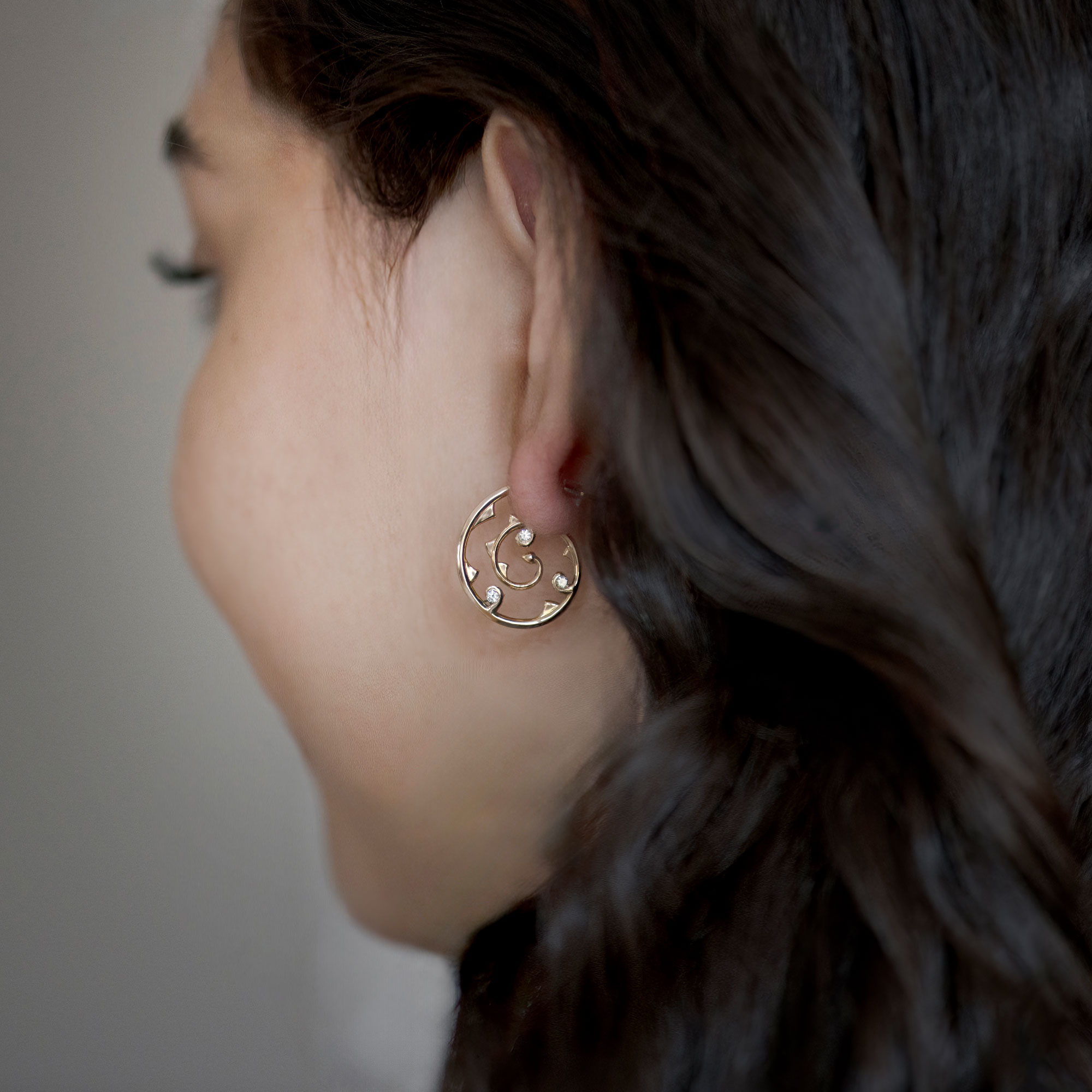Secret Garden Diamond Hoop Earrings