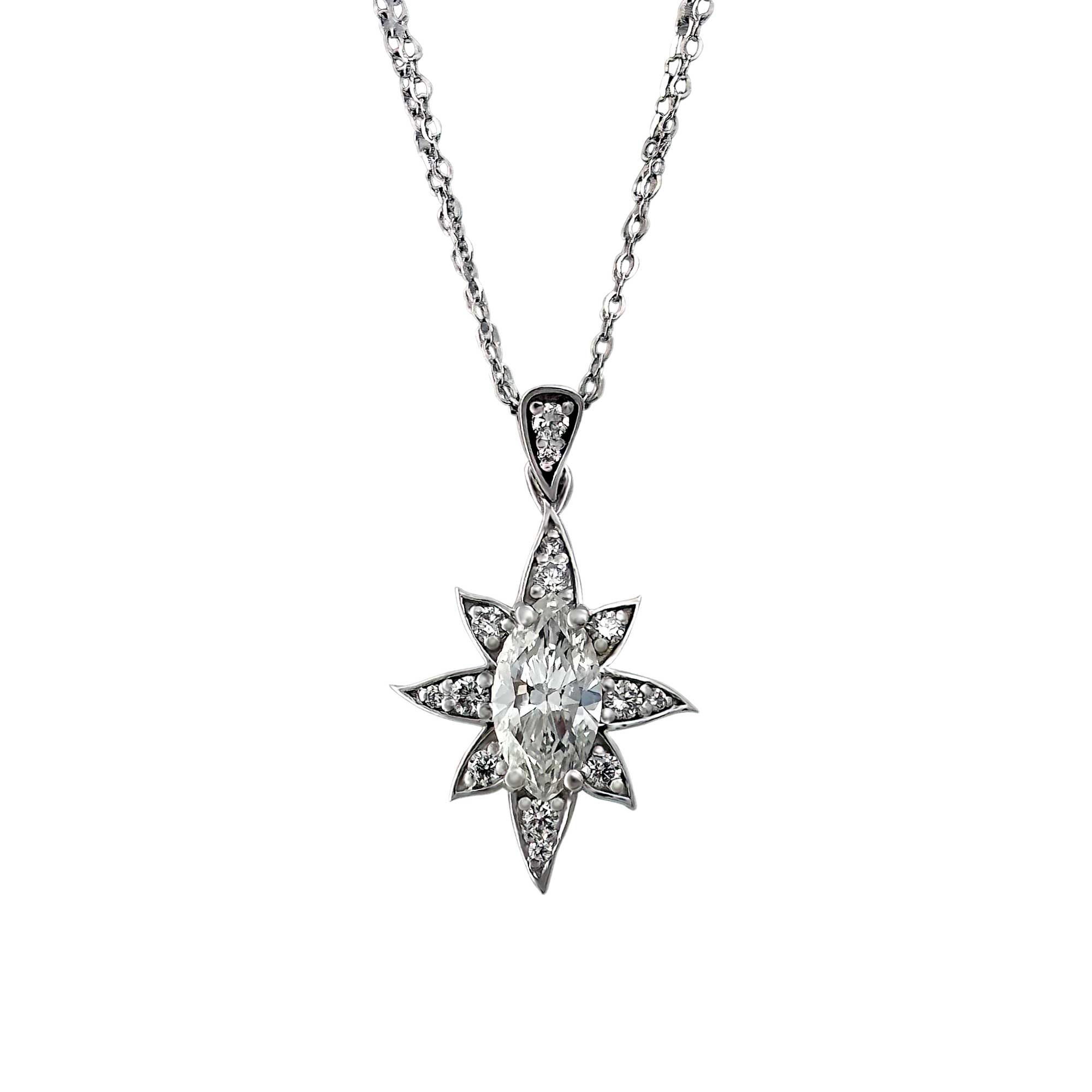 wishing star necklace white gold