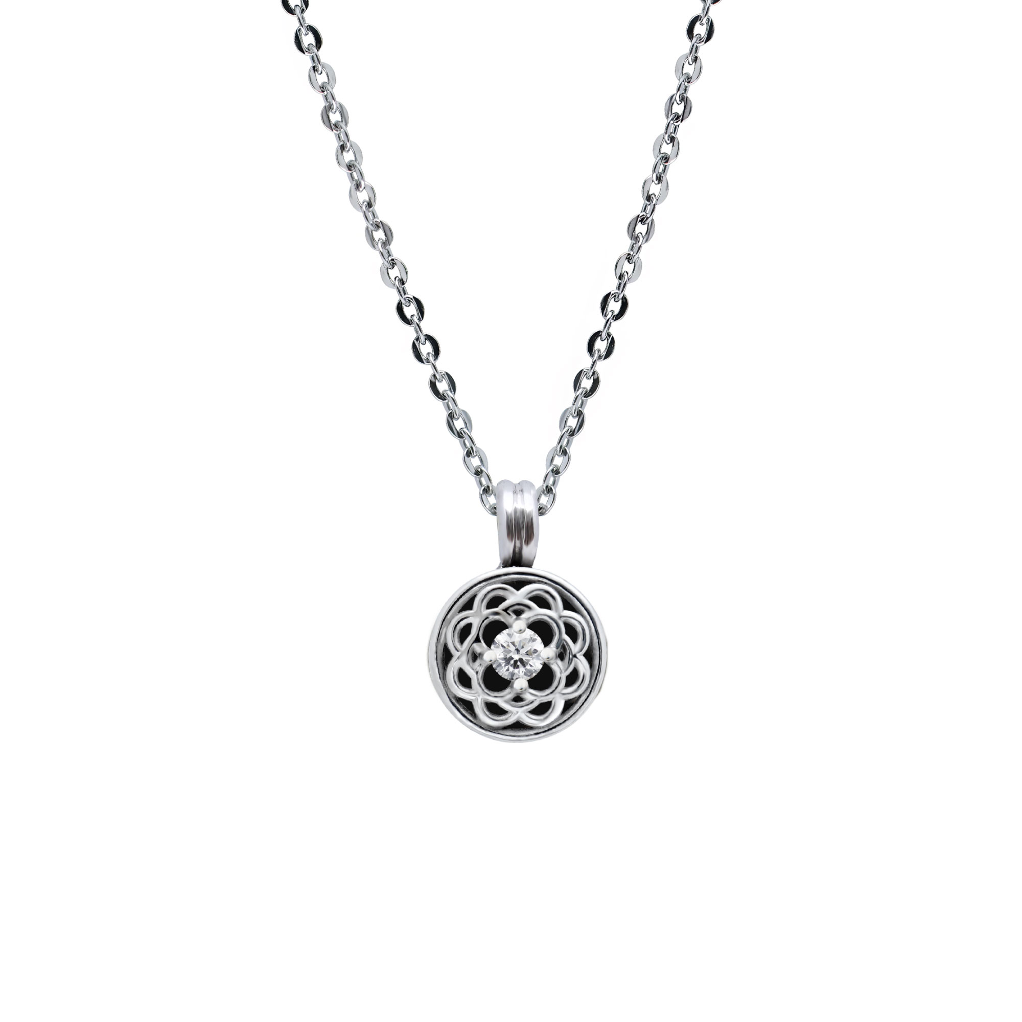 emilie diamond necklace white gold