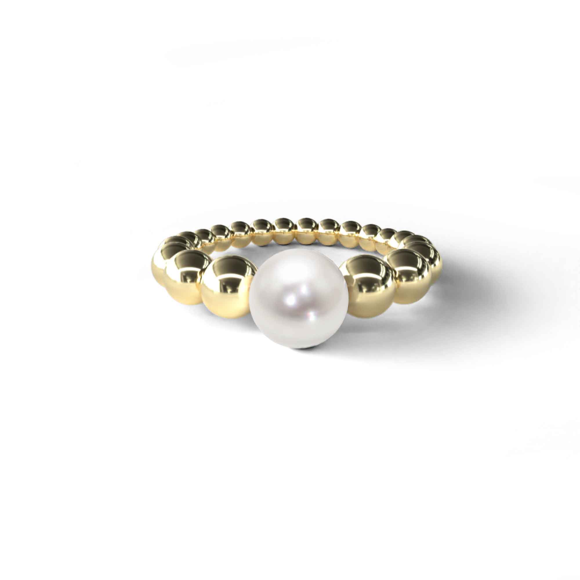 Dewy Pearls Ring, Yellow Gold