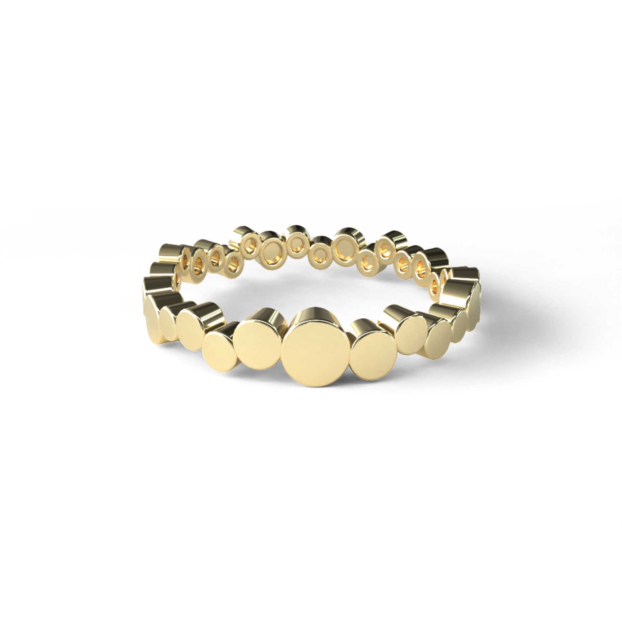 Random Dots Band, Yellow Gold