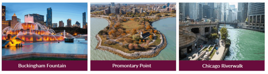 Public Proposal Spots in Chicago: Buckingham Fountain, Promontory Point, Chicago Riverwalk