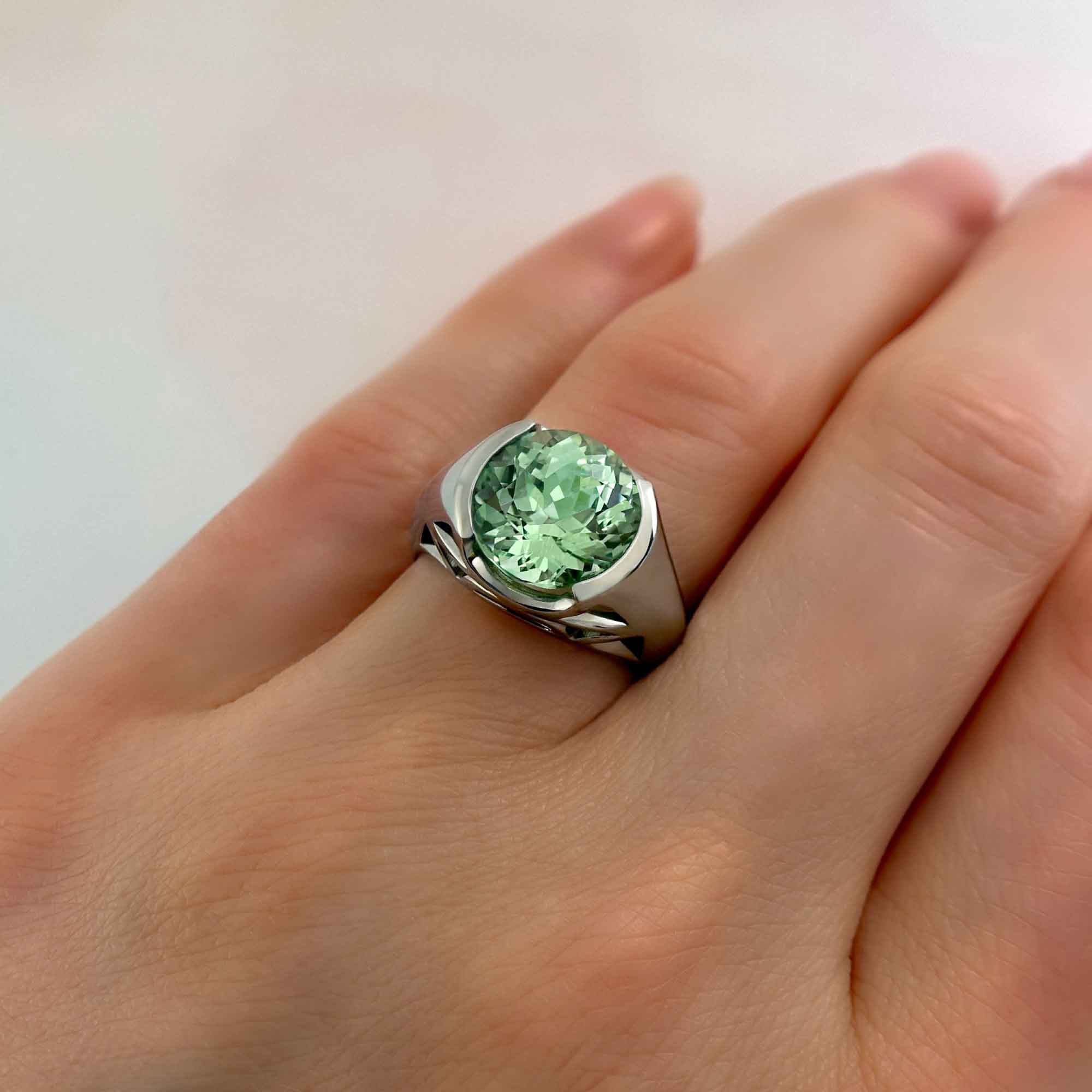 One Of A Kind Mint Tourmaline Ring, on Hand