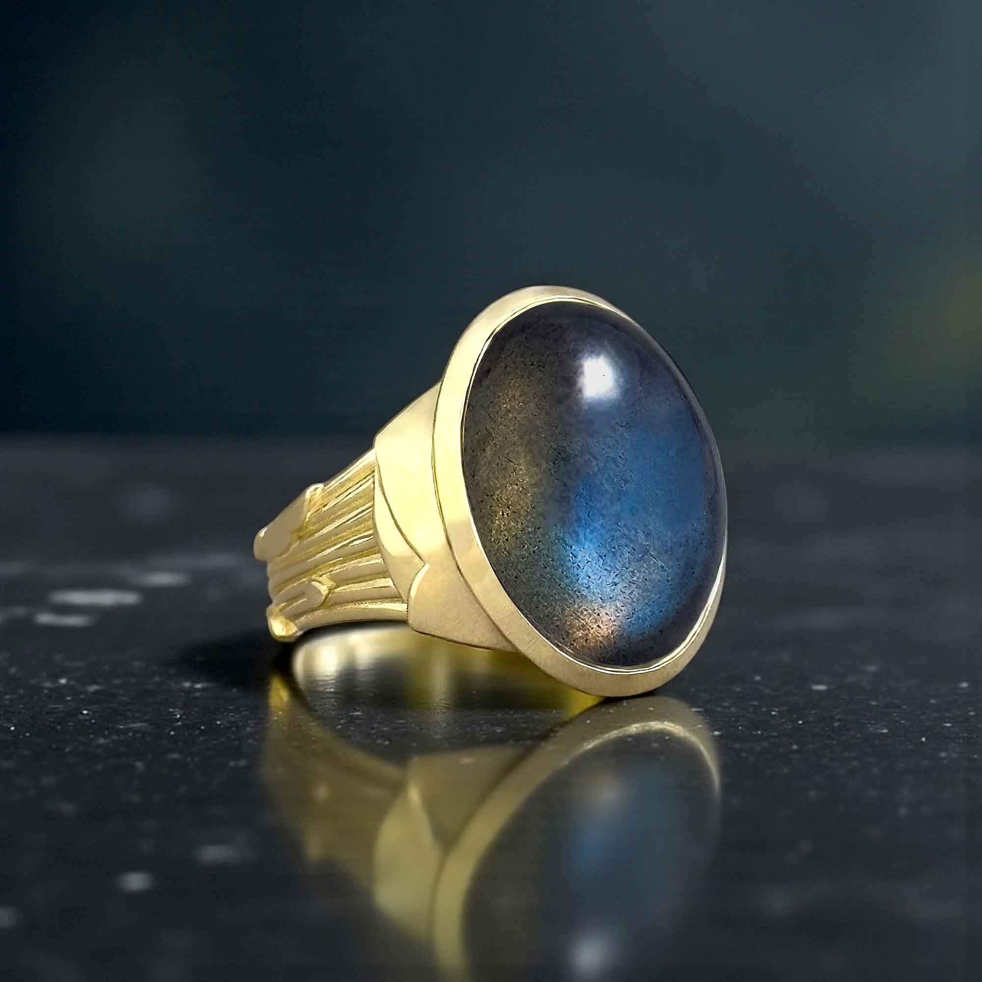 Cloudy with a Chance of Rain Labradorite Ring